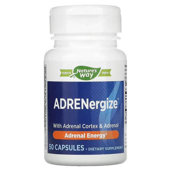 

ADRENergize, энергия надпочечников, 50 капсул Nature's Way