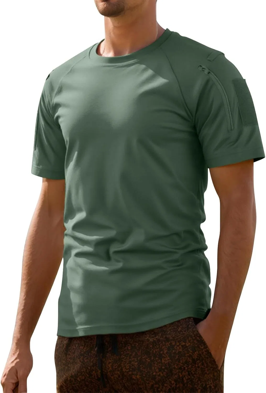 Мужская облегающая футболка Military Combat Tee, Green