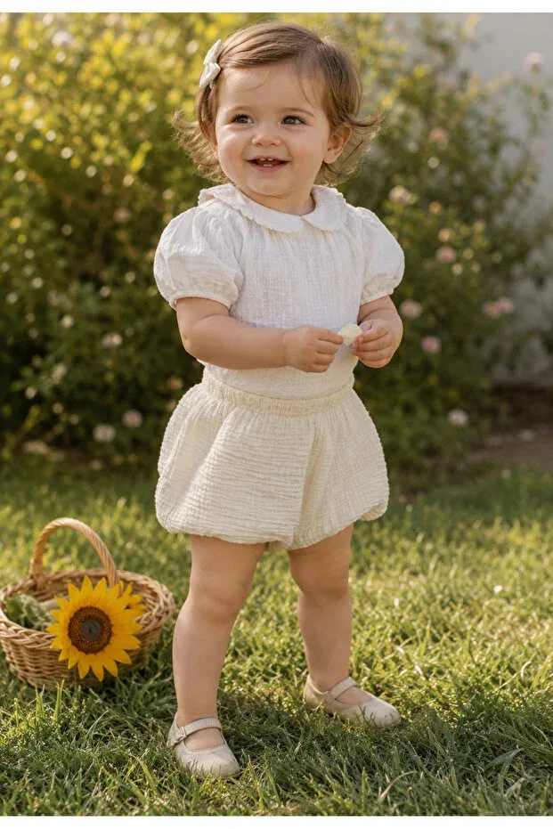 Детские шорты для мальчиков хлопковые L L Louiou Baby Gifts, Nude Color
