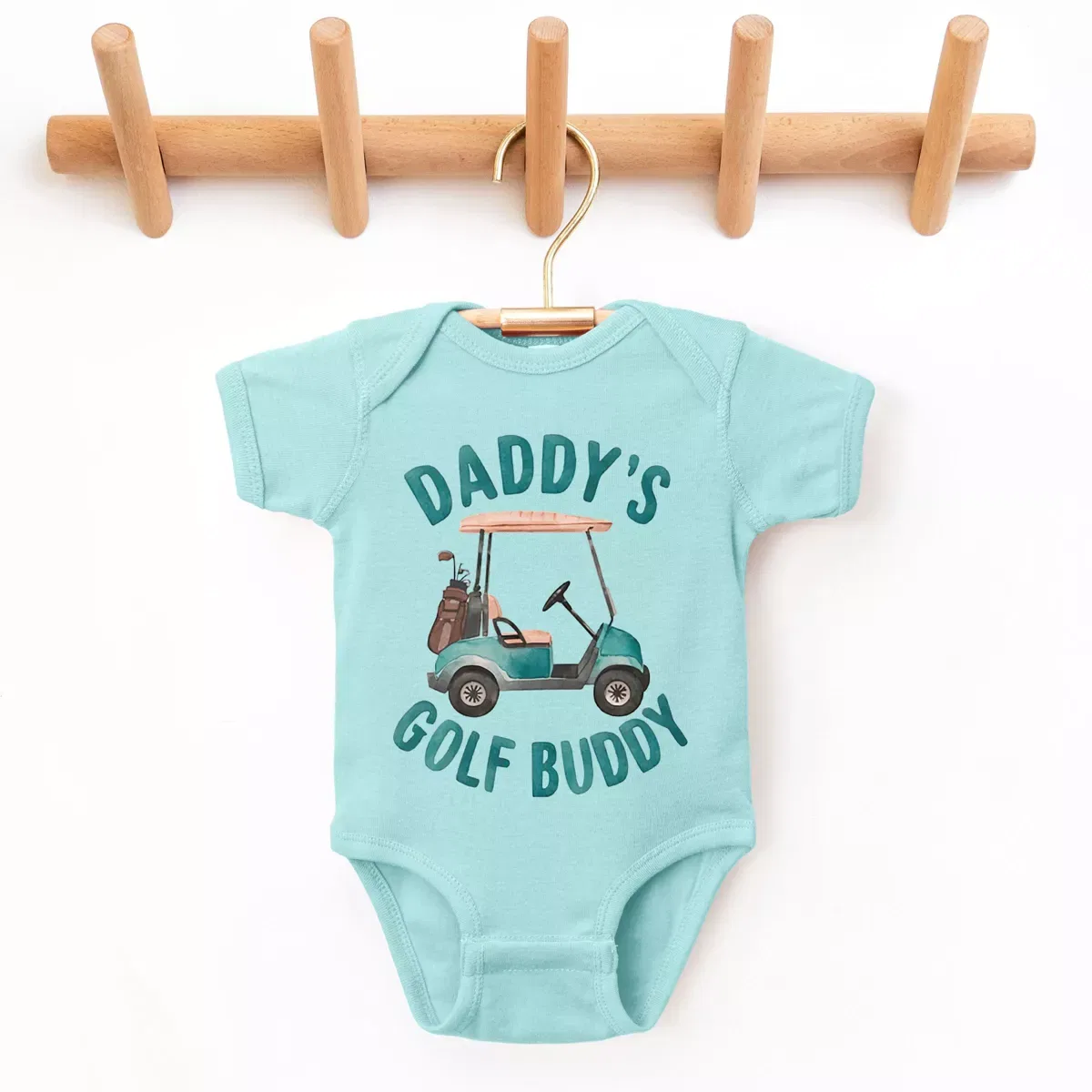 Детское боди для мальчиков с коротким рукавом с принтом Daddy's Golf Buddy The Juniper Shop, Chill
