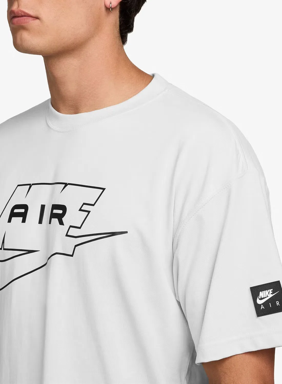 Футболка свободного кроя с принтом Air Nike, белый — фото 3
