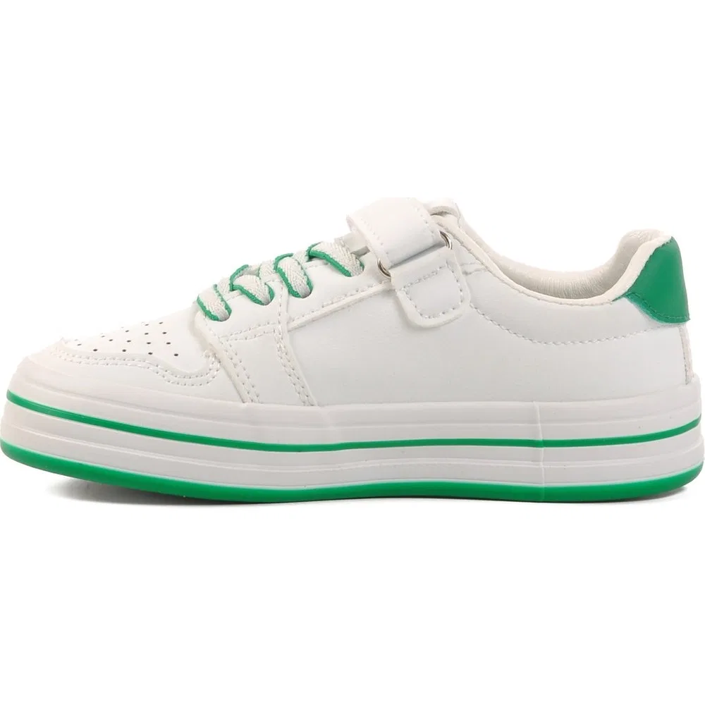 Детские спортивные кроссовки на липучках White Green BNI-10029 P United Colors Of Benetton — фото 2