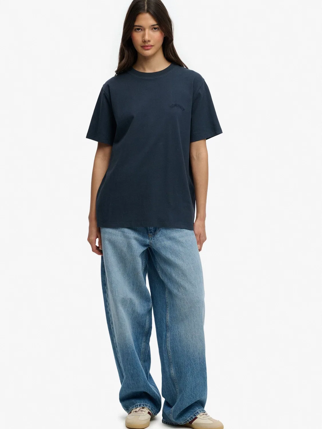 Футболка свободного кроя Essential Logo Loose Superdry, темно-синий — фото 3