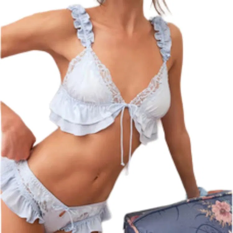Женский бюстгальтер Victoria's Secret x FOR LOVE & LEMONS, Blue — фото 3