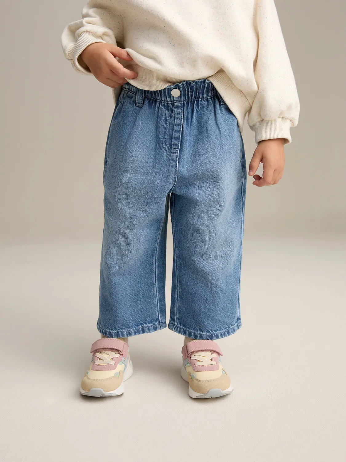 Джинсы широкие Next Blue Denim, голубой деним