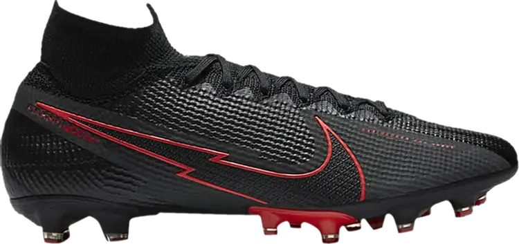

Бутсы Nike Mercurial Superfly 7 Elite AG Pro 'Black Chile Red', черный