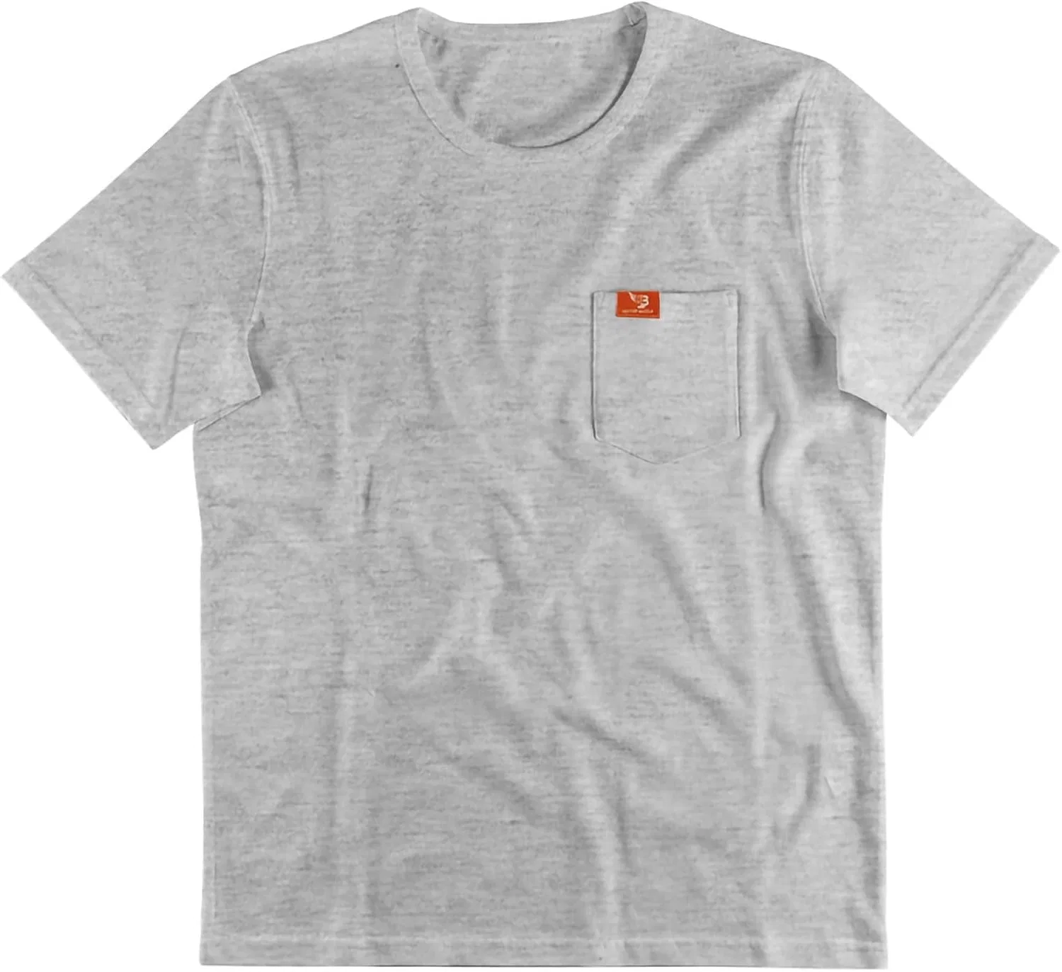Мужская свободная футболка с карманом Cotton, Gray — фото 3