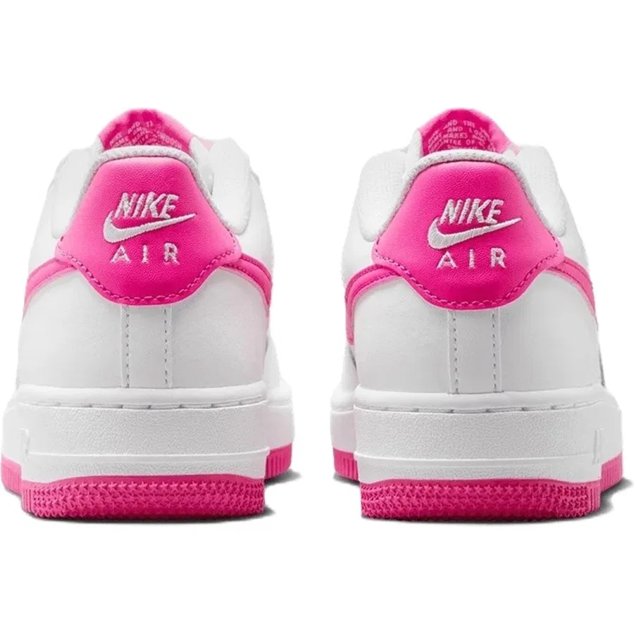 Кроссовки повседневные из натуральной кожи Air Force 1 GS Nike, Белый Ало-Розовый — фото 4