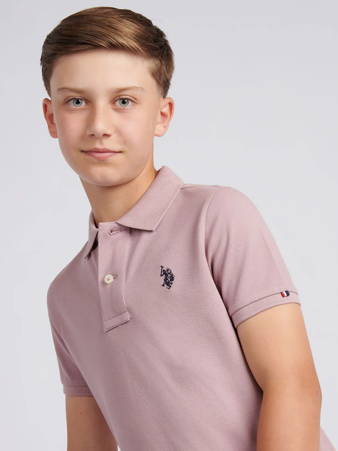 Поло U.S. Polo Assn. Double Horsemen, фиолетовый — фото 2