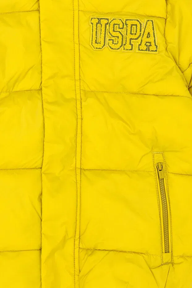 Детское пальто для мальчиков с капюшоном U.S. Polo Assn., Yellow — фото 3