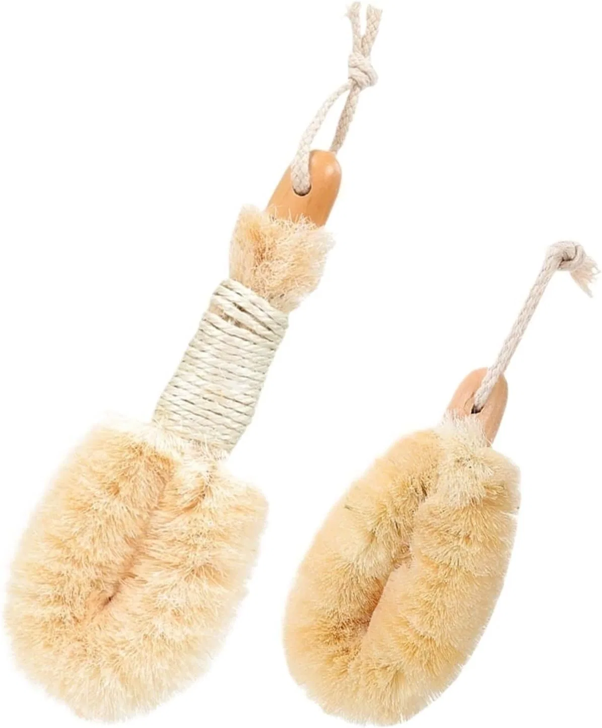 Набор щеток для тела из сизаля 2 шт, Generisch, 120g, Beige