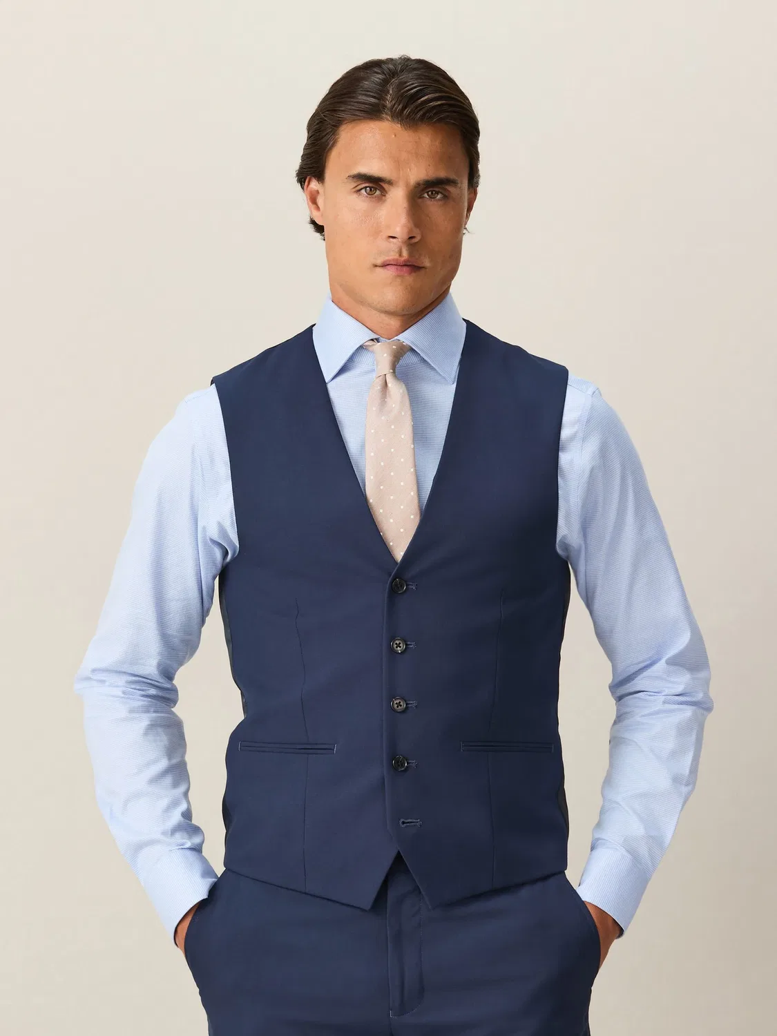 Жилет Regular Fit, модель Bright Blue Next, ярко-синий