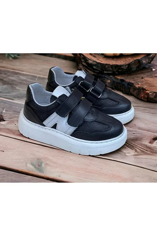 Детские повседневные туфли для мальчиков с ортопедической подошвой Happy Walk, Black