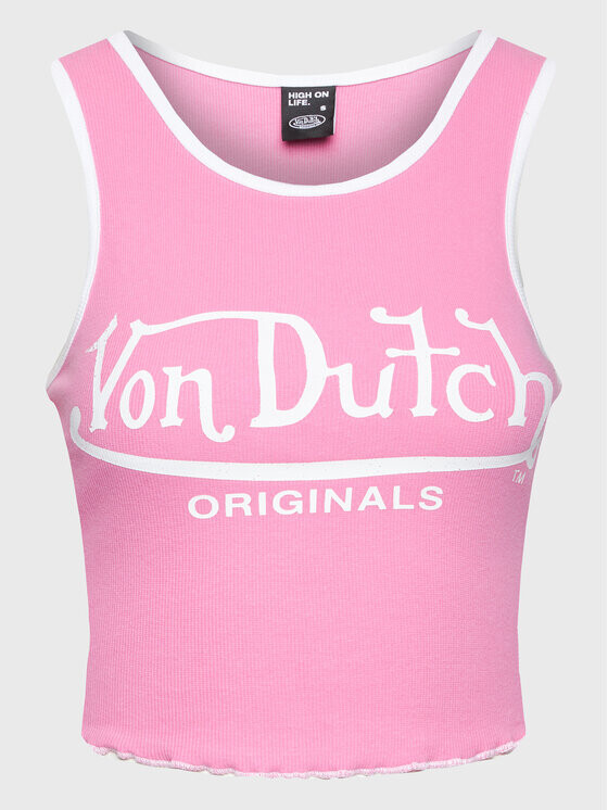 

Топ приталенного кроя Von Dutch, розовый