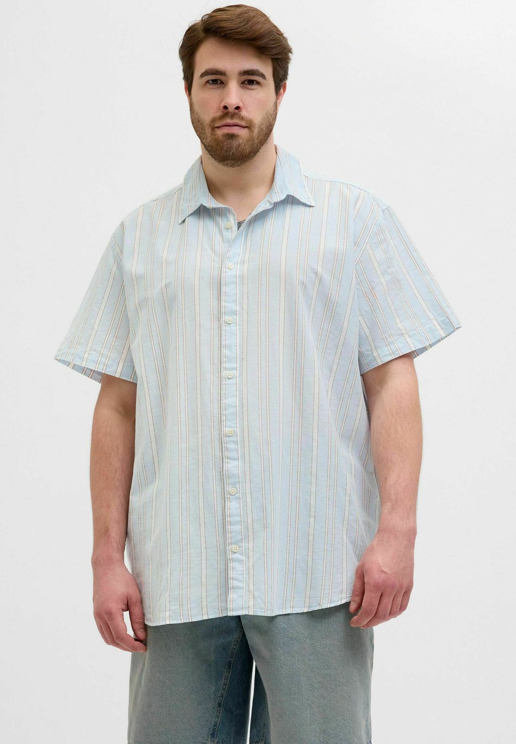 

Рубашка JORJOSHUA CANGGU STRIPE Jack & Jones, светло-голубой