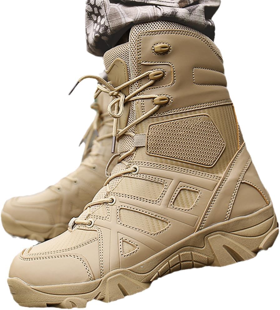 

Мужские военные ботинки, тактическая обувь, кожаные десертные ботинки на низкой щиколотке Suwequest, хаки