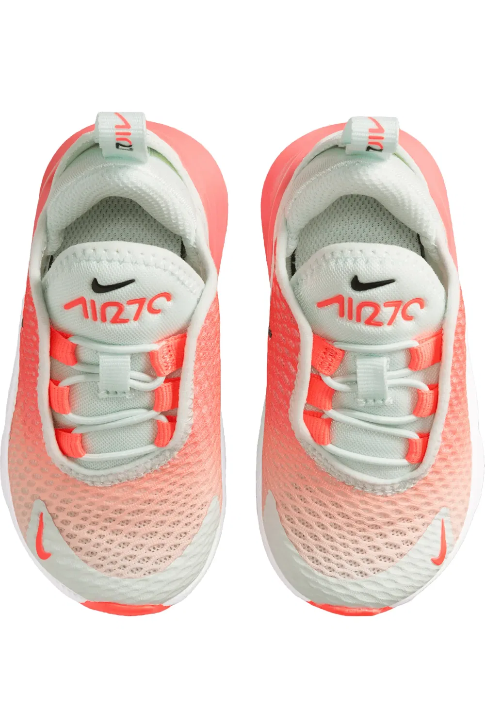 Детские кроссовки с амортизацией Air Max 270 Nike, Barely Green/Hot Lava/Black — фото 3