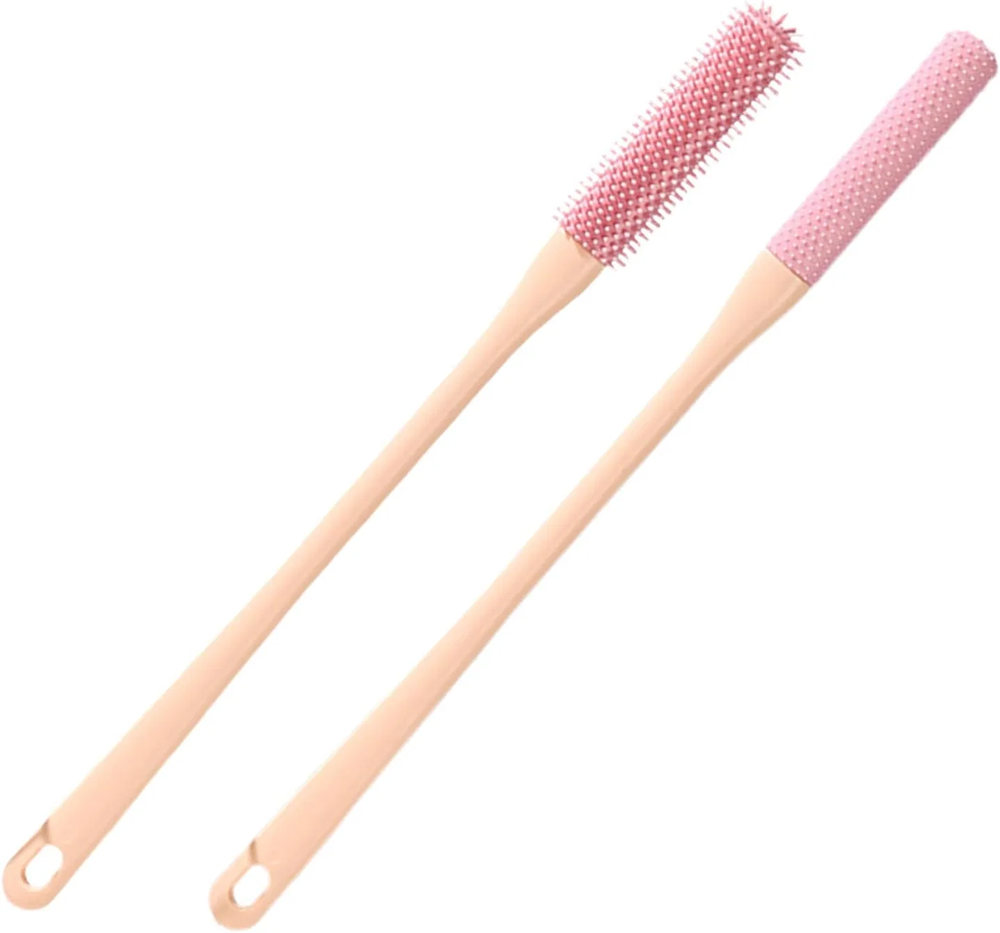 Щетка для мытья ног, силиконовая, с длинной ручкой, Pink Generisch
