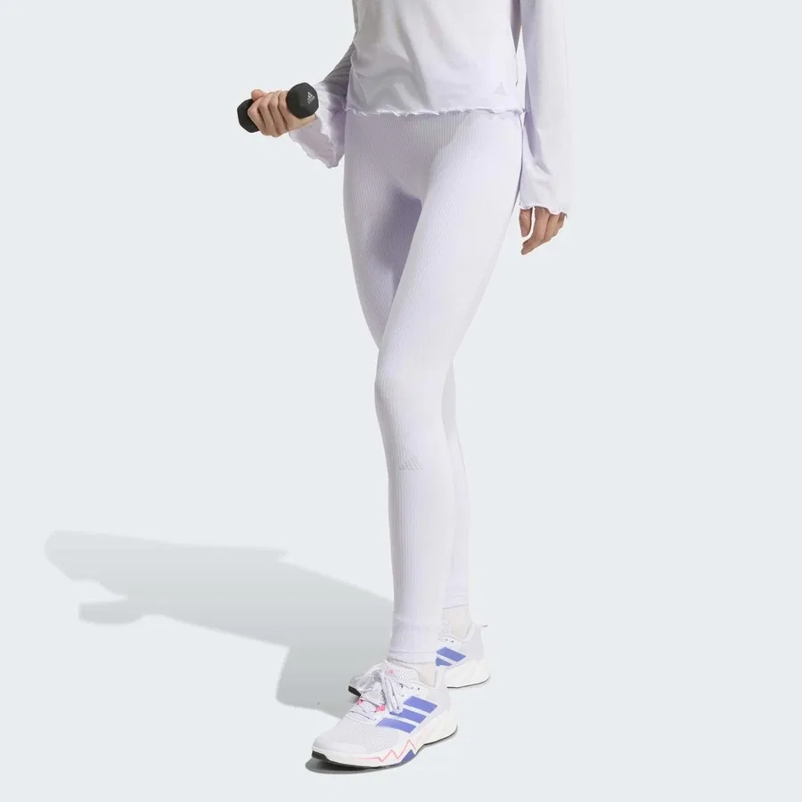 Женские леггинсы с ребристой текстурой All Me Rib adidas, Фиолетовый