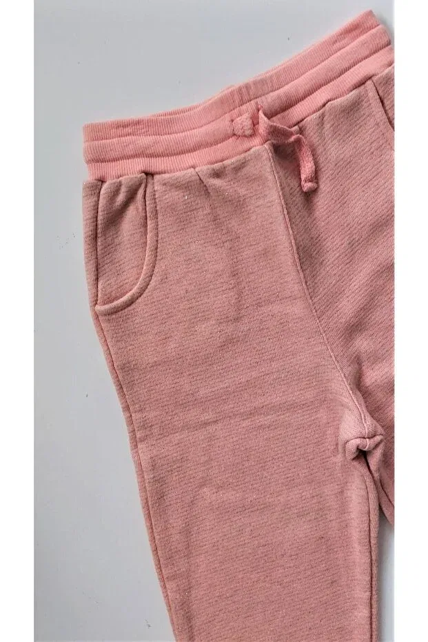 Детские спортивные штаны для девочек хлопковые Kidzoom, Pink — фото 3