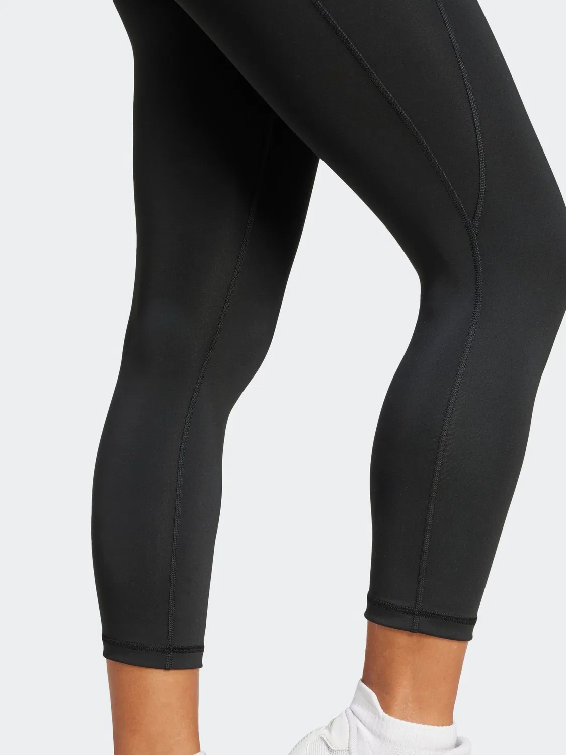 Леггинсы 3/4 adidas Optime Essentials Stash, черный — фото 4