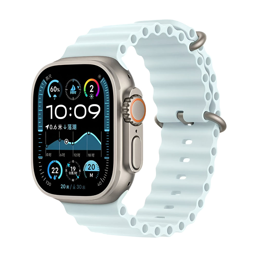 

Ремешок Wepro Ocean для часов Apple Watch Series 11, 42 мм, голубой