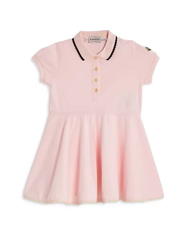Детское платье для девочек с воротником Moncler, Light Pink