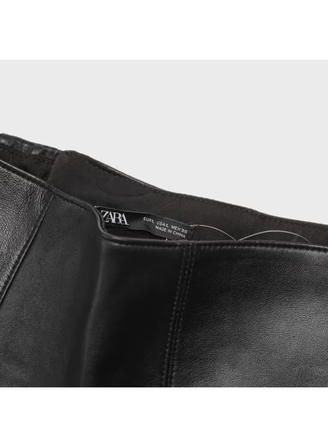 Бюстье мягкое из овчины Zara, черный — фото 4