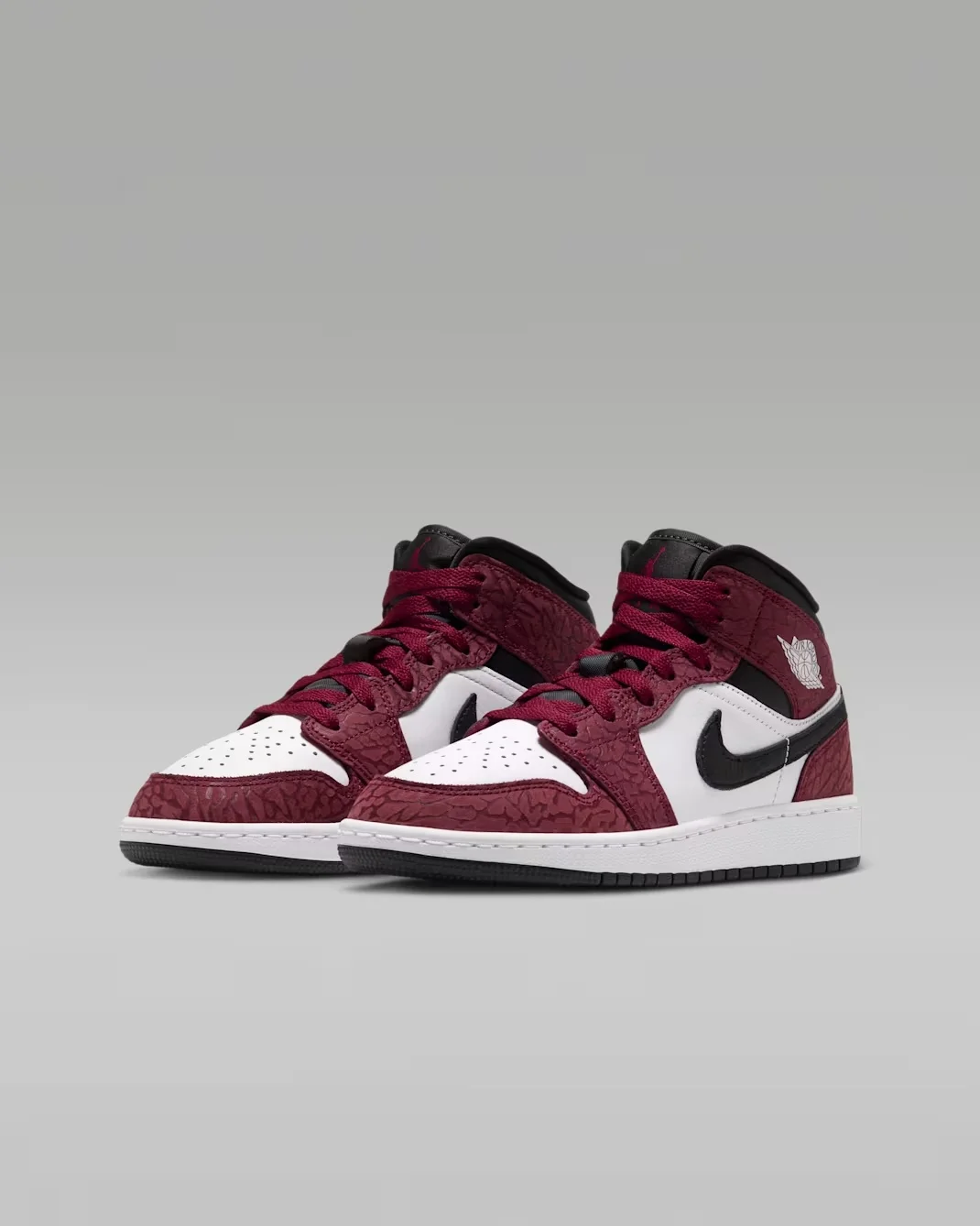 Кроссовки подростковые Nike Air Jordan 1 Mid SE, красный/белый — фото 4