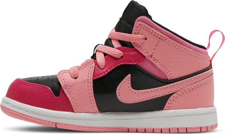 Кроссовки Air Jordan 1 Mid TD Coral Chalk, розовый — фото 3