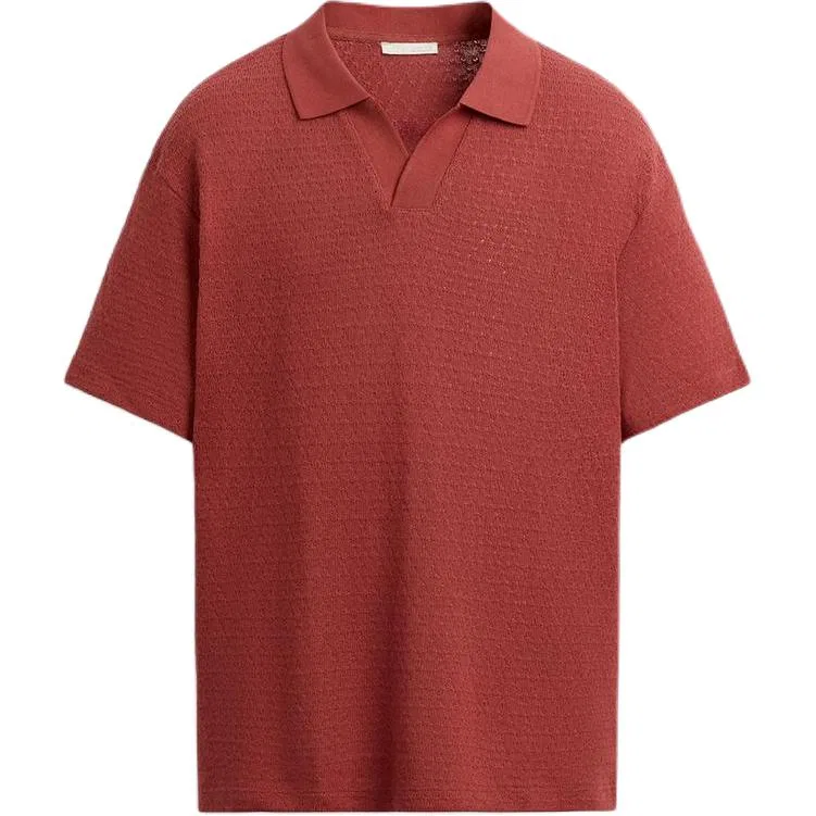 Мужское поло China Red с воротником ZARA, China Red