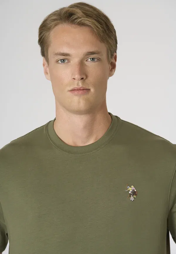 Футболка хлопковая basic t-shirt U.S. Polo Assn., verde, зеленый — фото 4