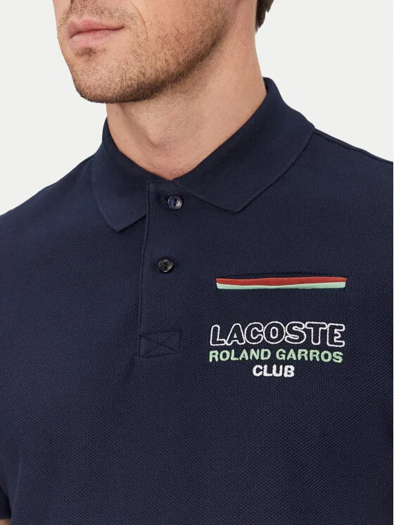 Футболка поло Lacoste regular fit, темно-синий — фото 4