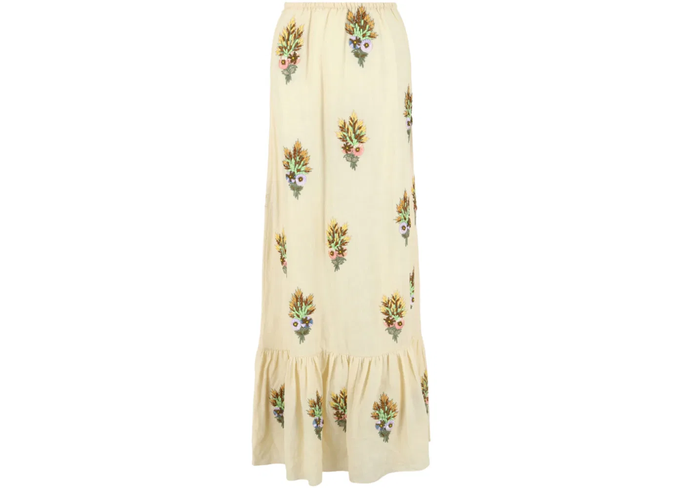Женская юбка из льна с принтом Gucci, White