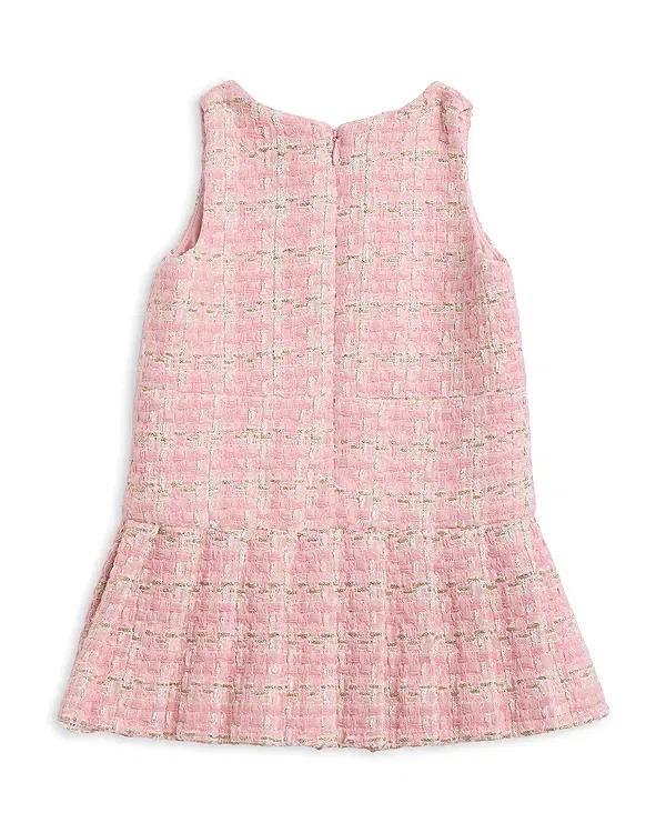 Детское платье для девочек из букле Riley Bardot, Soft Pink — фото 2