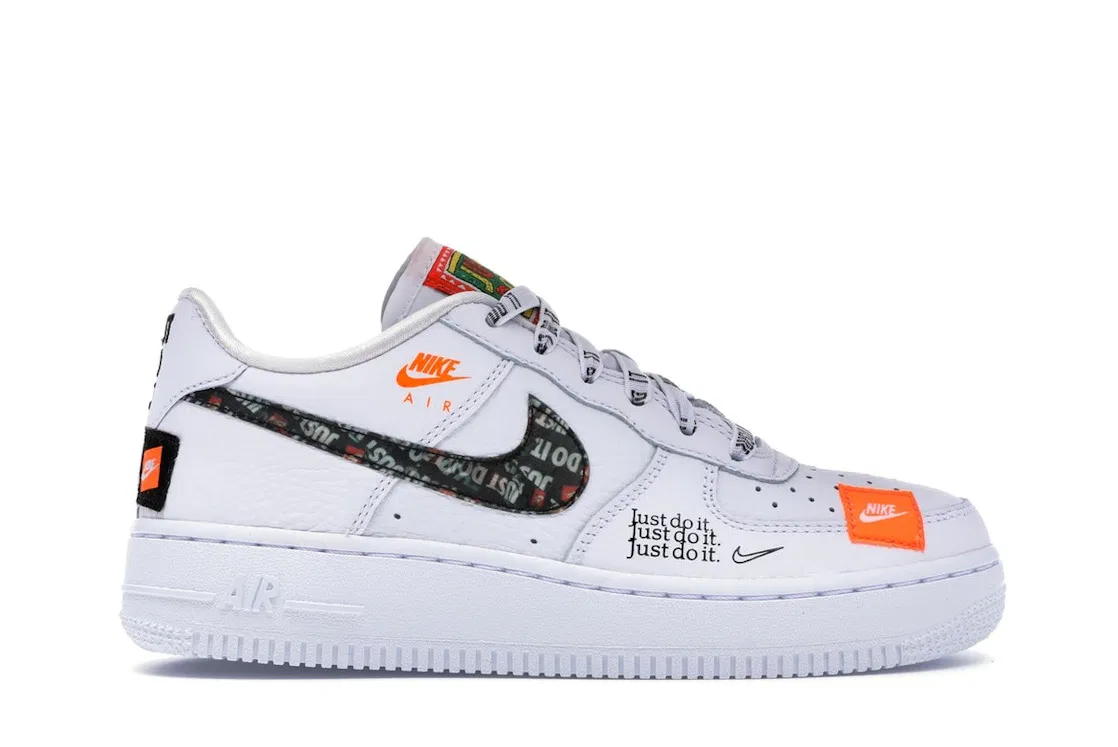 Детские кроссовки Lifestyle с принтом Nike Air Force 1 Low Nike, White/Total Orange-Black