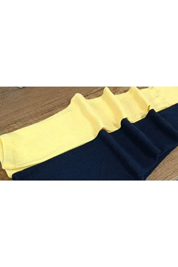 Детские леггинсы для девочек рифленые из набора 2 шт Berat Moda, Navy Blue-Yellow — фото 4