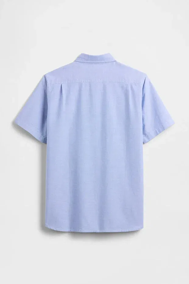 Детская рубашка для мальчиков хлопковая Oxford Blue Shirt Gap, Blue — фото 2