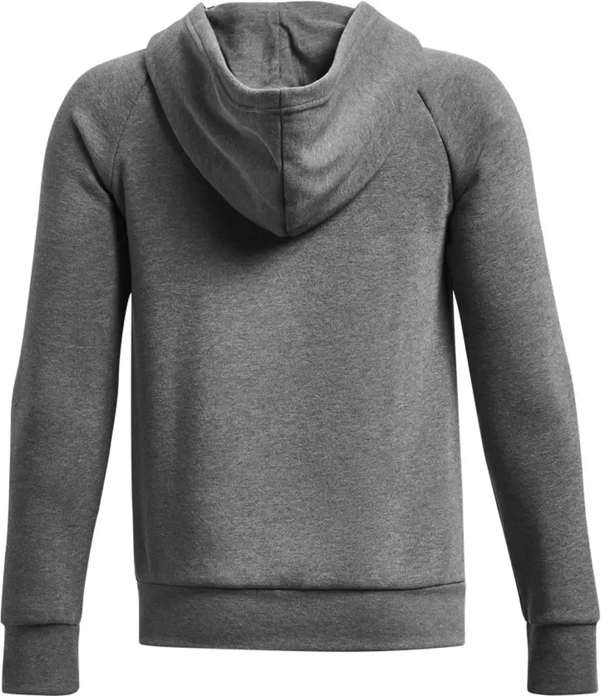 Худи детское с полной молнией UA Rival Fleece Fullzip Hoodie Under Armour, серый — фото 2