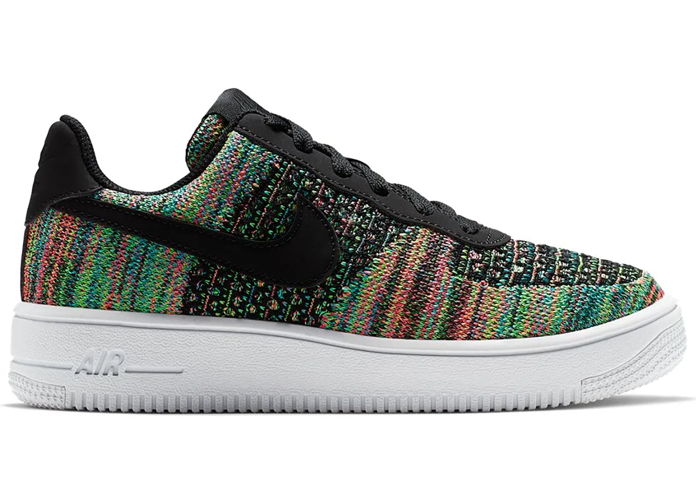 Детские кроссовки Lifestyle Nike Air Force 1 Flyknit 2.0, Black/Hyper Pink-Volt-Black