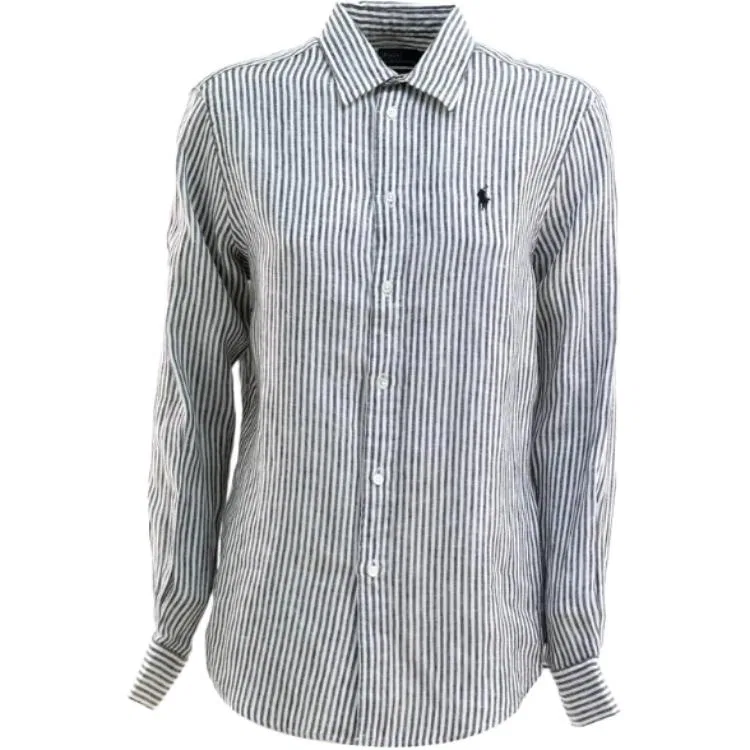 Женская рубашка с воротником Polo Ralph Lauren, White Black