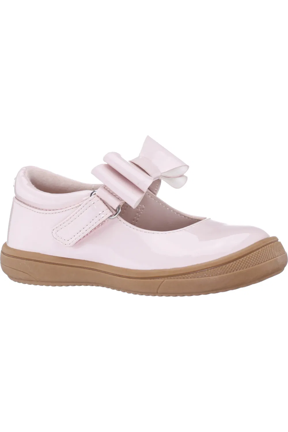 Детские туфли балетки на регулируемом ремешке Binnie Nina, Blush Patent
