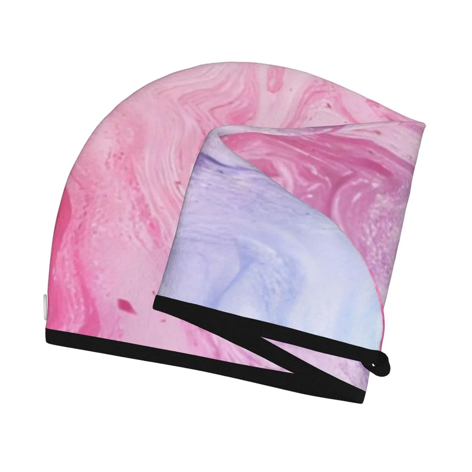Шапочка для душа TOPUNY, Polyester, 66.5x25.9x0.5 см, Colourful Marble Pastel Pink, Blue, Purple — фото 3