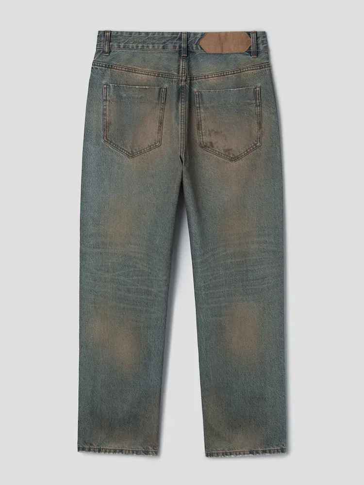 Джинсы Mid-Rise Straight Fit Le De-Nimes Berger JACQUEMUS, Blue — фото 2