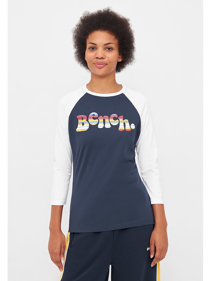 

Лонгслив Bench Longsleeve Wendi, цвет Dunkelblau/Weiß