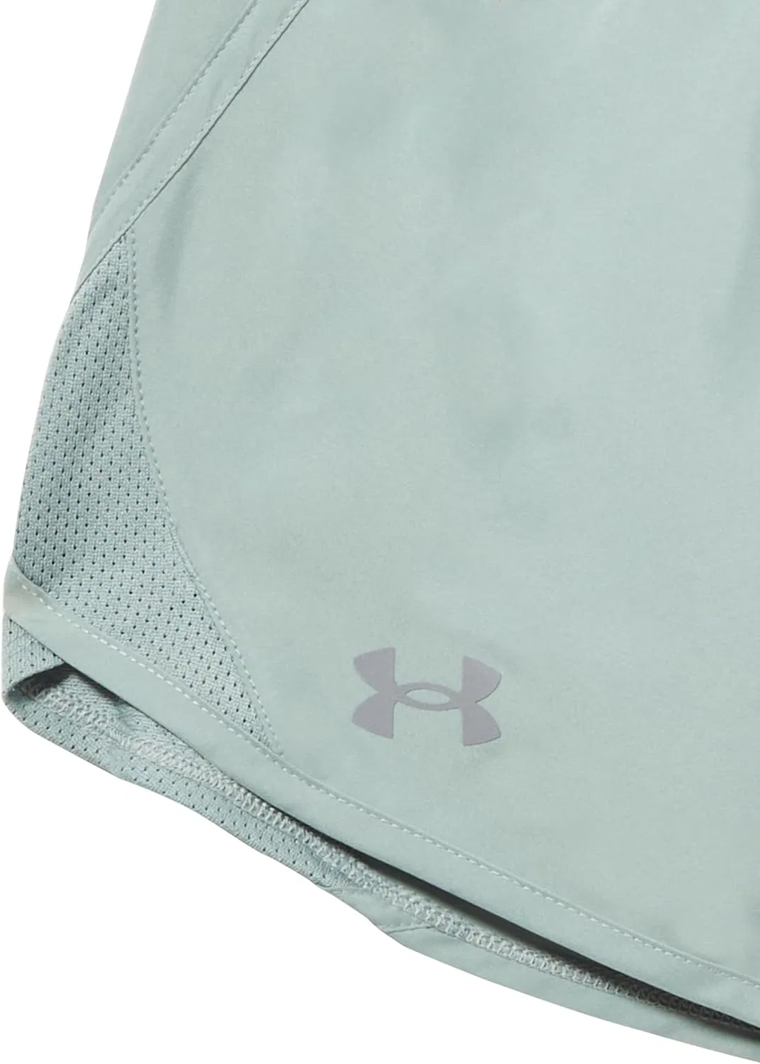 Шорты Under Armour Girls' Fly By Shorts, (348) Silica Green//Reflective — фото 2