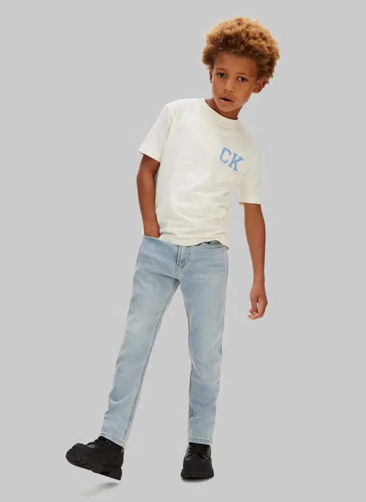 Джинсы-бойфренды с усами, модель Whiskered Dad, Calvin Klein Jeans, синий — фото 3