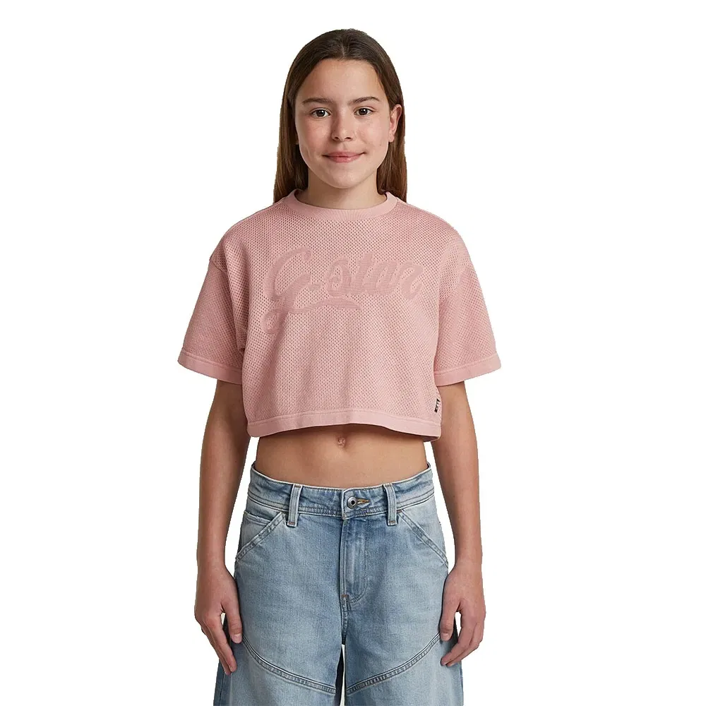 Детская футболка для девочек с коротким рукавом G-Star, Pink