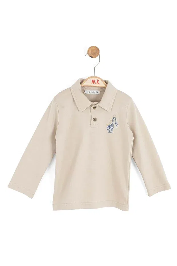 Мужская футболка с длинным рукавом с принтом Nk Kids, Beige