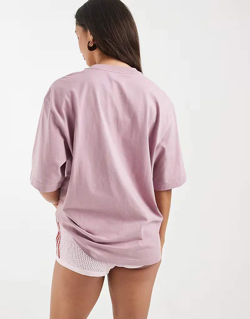Футболка Adidas Originals Essentials в стиле бойфренд, волшебный сиреневый — фото 3